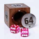 Wooden cube & dice box