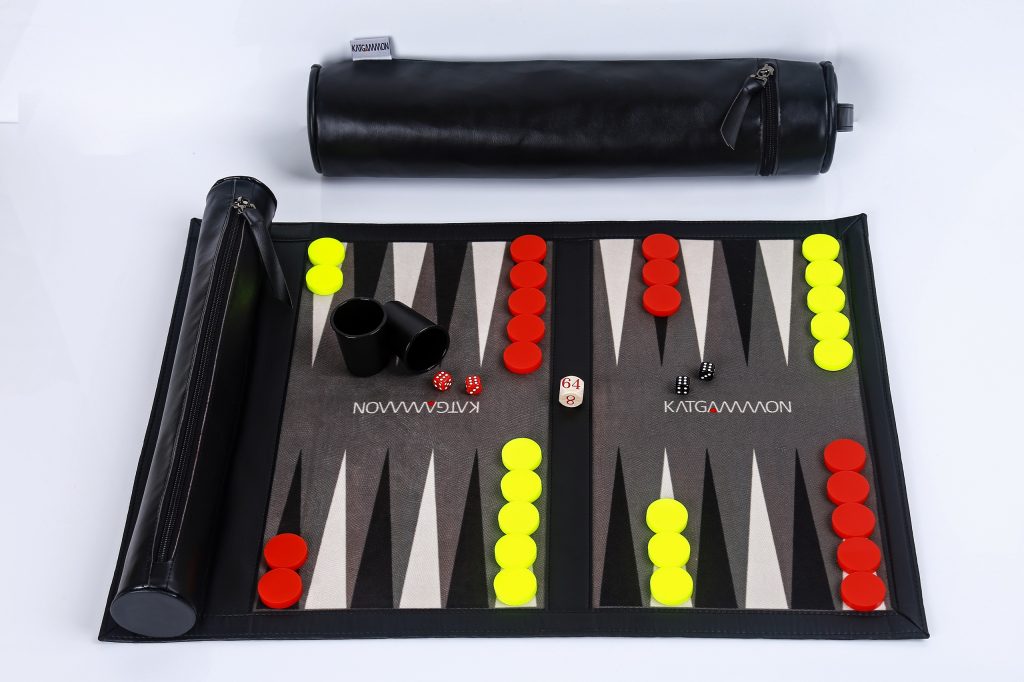 13-inch Travel Backgammon Set By Zaza & Sacci - Leather - Brown