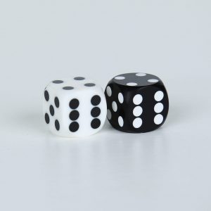 Precision dice calibrated White Black and White