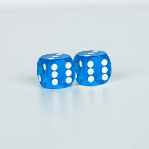 Precision dice calibrated light blue