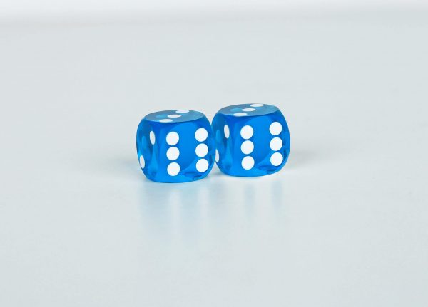 Precision dice calibrated light blue