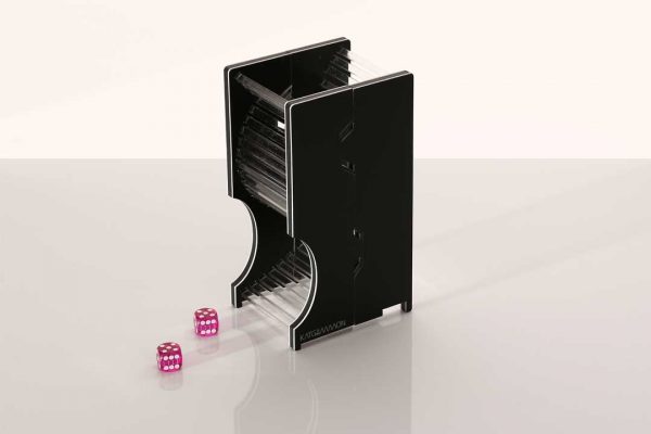 Baffle box, two-piece magnet