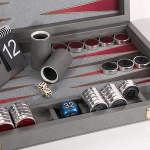 Katgammon Backgammon Gray Board