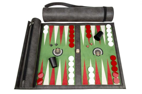 Roll-Up Backgammon Set (Indian) - KATGAMMON | Backgammon Equipment