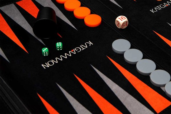 Roll-Up Backgammon Travel Game Set Orange