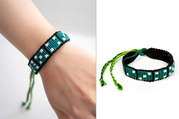 Handmade Woven Bracelets - Dice Designed