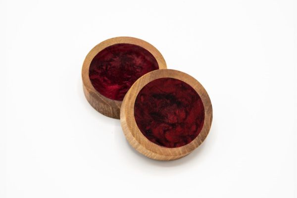 Checker - wood dark red