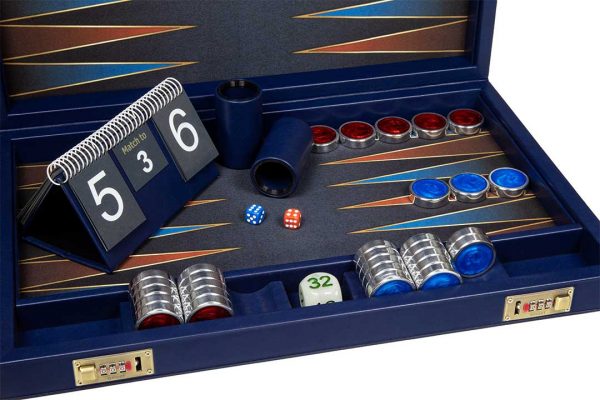 Backgammon board blue & red
