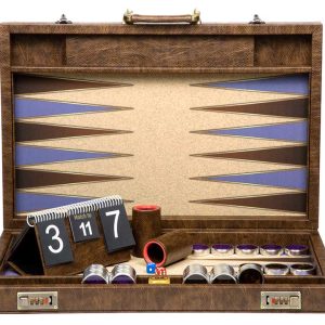 Backgammon Board Brown and Purple blue