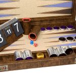 Backgammon Board Brown and Purple blue